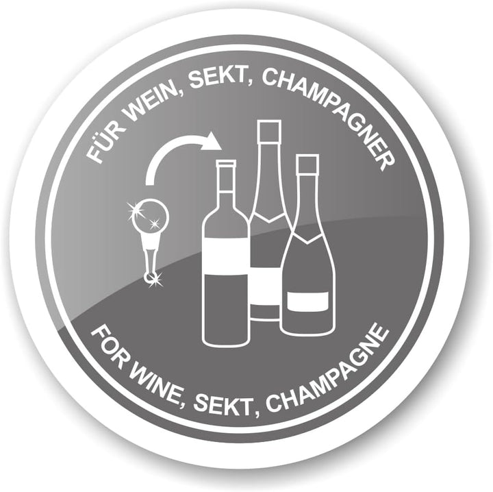 EDZARD Flaschenverschluss Golf für Champagner, Wein und Sekt, Höhe 10 cm, Golf Geschenk, Muranoglas-
