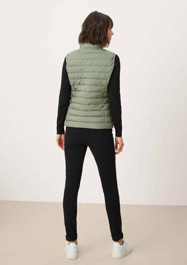 s.Oliver Herren Steppweste – Slim Fit, leicht gefüttert, Stehkragen – Funktional für Outdoor, Überga