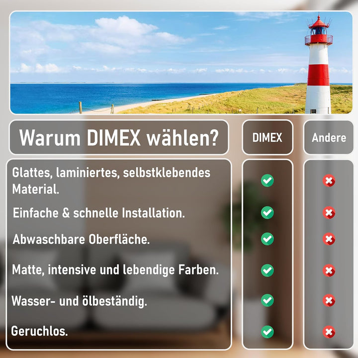 Küchenrückwand Folie Selbstklebend Leuchtturm 180 x 60 cm | Klebefolie - Dekofolie - Spritzschutz fü