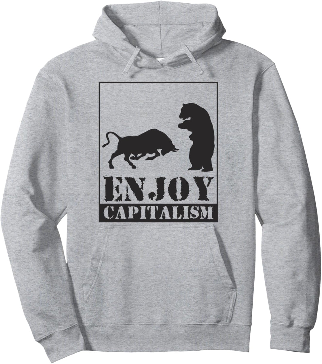 Geniessen Sie Capitalism Bulls and Bears auf dem Börsenmarkt Pullover Hoodie