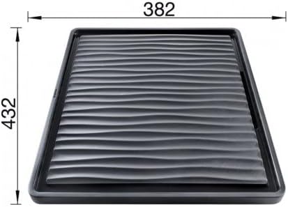 BLANCO Top-Schienen aus Edelstahl, 235906, 416 mm & anlegbarer Tropf, 230734, Wellenoptik, Kunststof