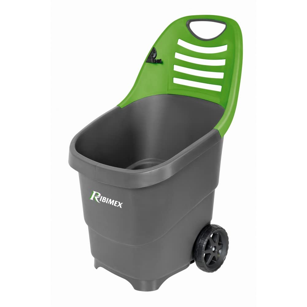 Ribimex Mehrzweck-Gartenwagen, Fassungsvermögen 65 Liter, Gestell aus Polypropylen, 2 Kunststoffräde