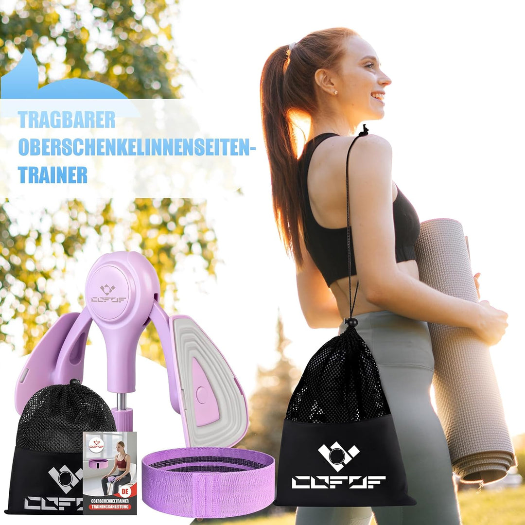 Oberschenkeltrainer, 15-70 lbs Beckenbodentrainer für Frau, Multifunktionaler Gesässtrainer, Po Trai