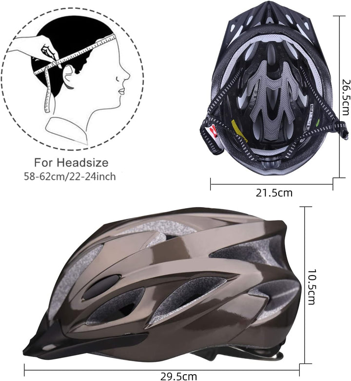 Shinmax Fahrradhelm,Fahrradhelm Herren Damen mit Visier Abnehmbarer EPS Körper+PC Schale MTB Mountai