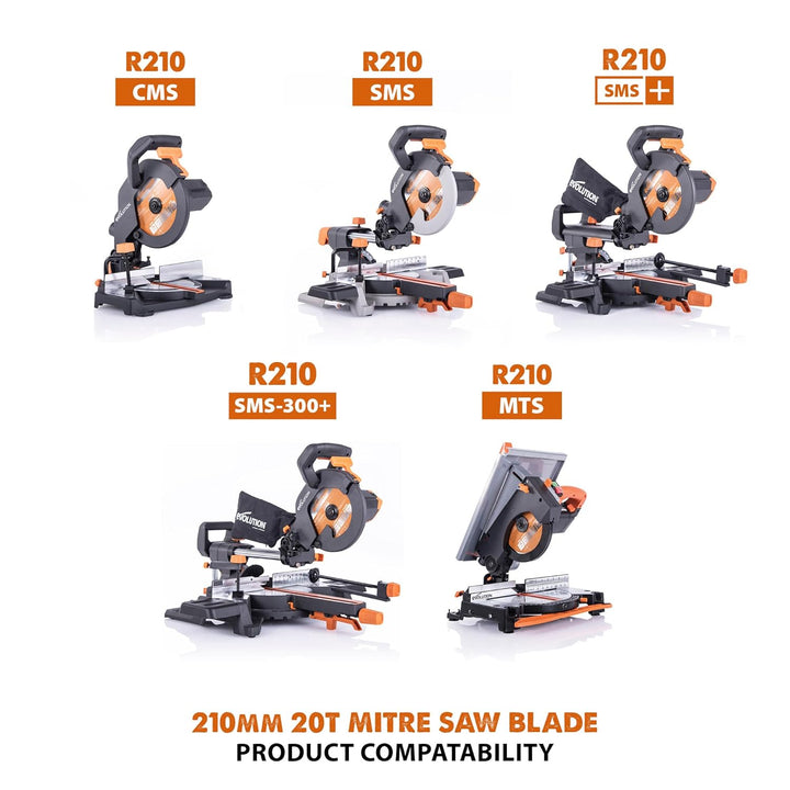 Evolution Elektrowerkzeuge - RAGE Mehrzweck-Sageblatt 210 mm mit Wolframkarbidbeschichtung, 210 mm