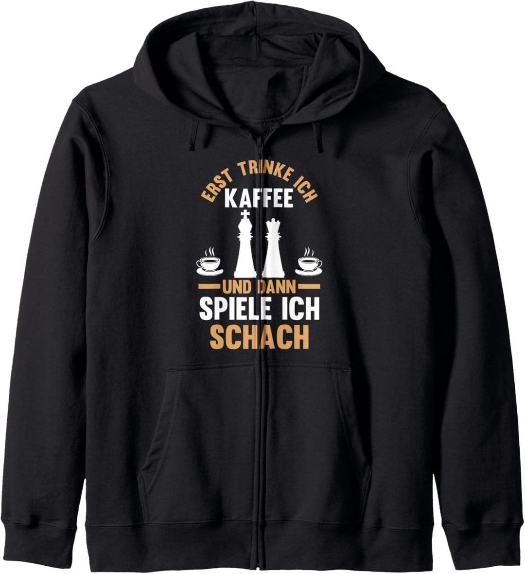 Kaffee Schach Kapuzenjacke
