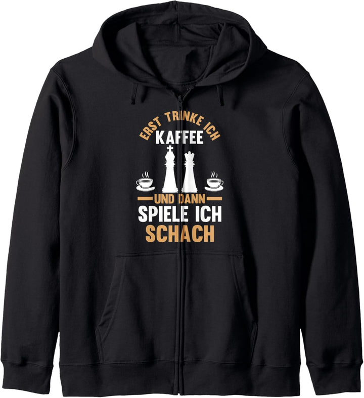 Kaffee Schach Kapuzenjacke