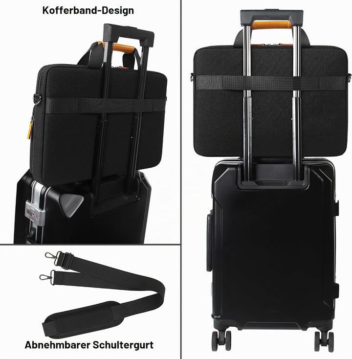 DOMISO Laptoptasche 18 Zoll Wasserabweisend Business Aktentasche Herren Laptop Schultertasche Notebo