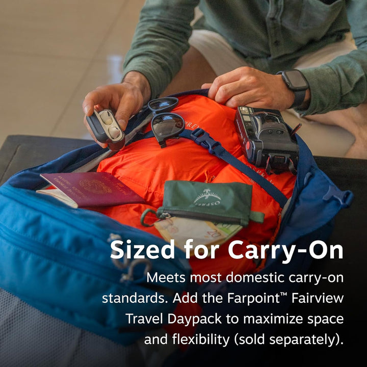 Osprey Herren Farpoint 40 Backpack O/S Tidal Blue, O/S Tidal Blue