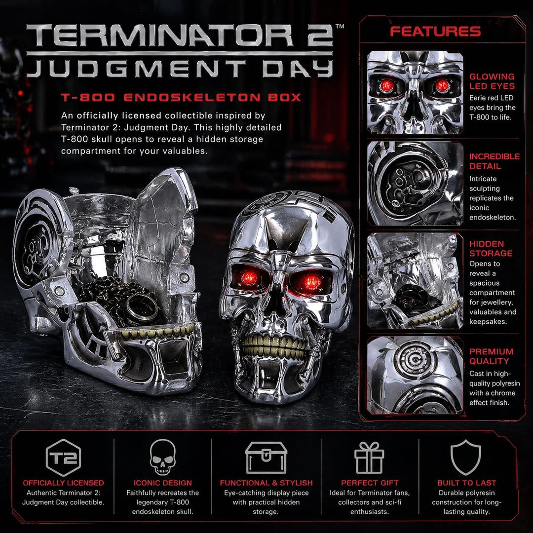 Terminator Nemesis Now, T Box, 18 cm, Silber, Kunstharz, Einheitsgrösse