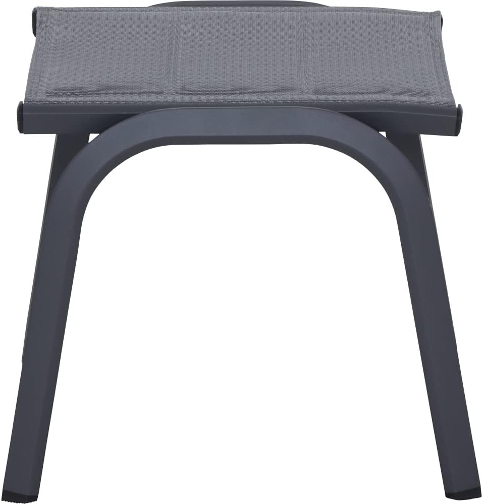 Siena Garden Tesoro Hocker, Padded Alu matt-anthrazit, Ranotex®-Gewebe royal-Grey