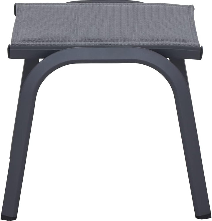 Siena Garden Tesoro Hocker, Padded Alu matt-anthrazit, Ranotex®-Gewebe royal-Grey