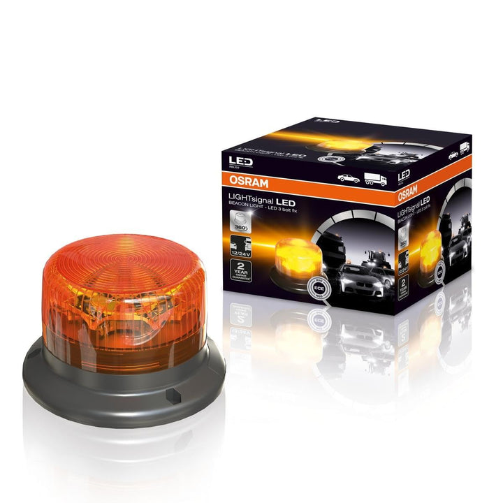 OSRAM LIGHTsignal LED BEACON LIGHT, LED-Rundumleuchte 360°, gelbe Blinkleuchte, strassenzugelassene
