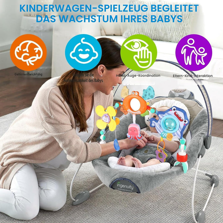 Gaethra Kinderwagen Spielzeug für Spielbogen Baby Motorikspielzeug, Babies Spielebogen für Babybett