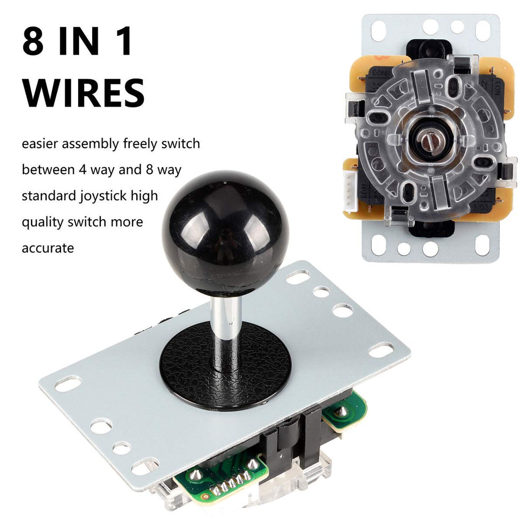 EG STARTS Arcade DIY Kits Controller USB Encoder für PC-Spiele 8 Wege Stick + 4x 24mm + 16x 30mm Dru