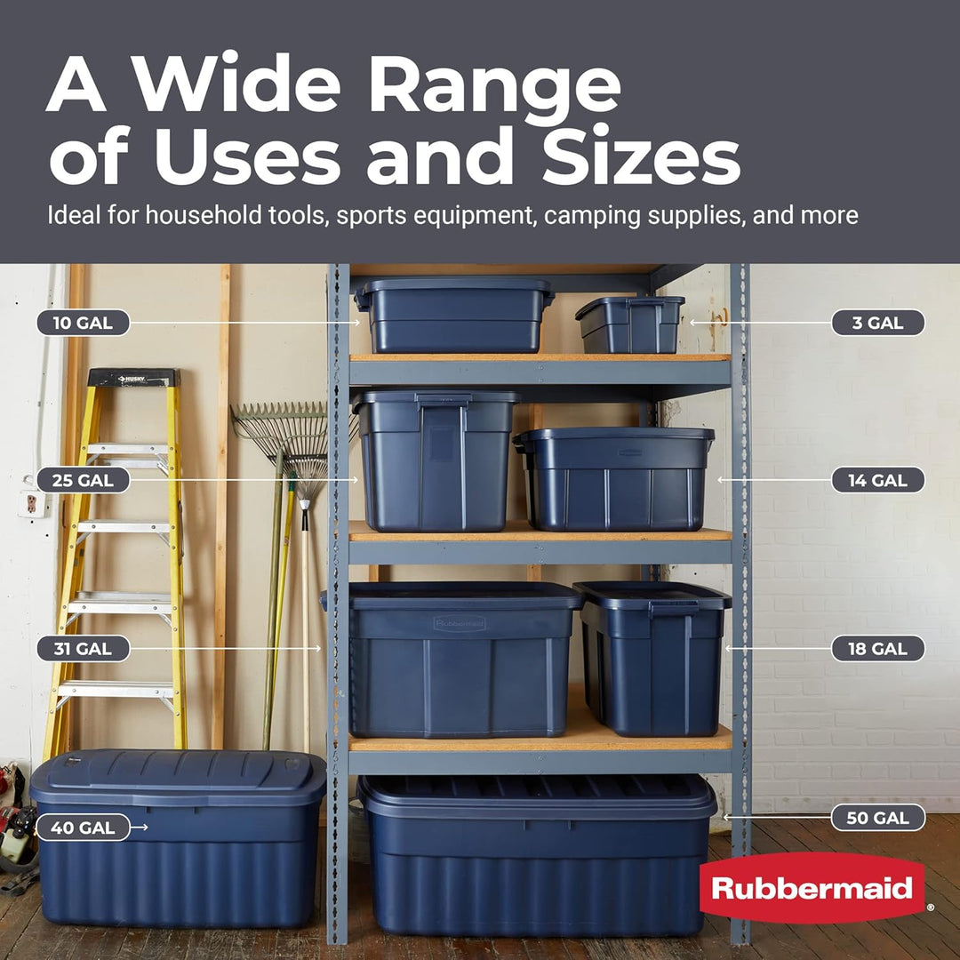 Rubbermaid Roughneck Aufbewahrungstaschen, 9,5 l, langlebig, stapelbar, ideal für Gegenstände ausser