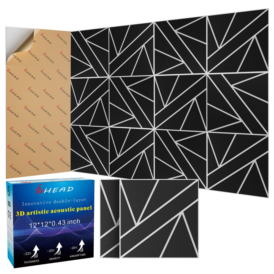 2-lagige schalldichte Wandpaneele, 30,5 x 30,5 x 1,1 cm, schalldichte Schaumstoffplatten für Wände,