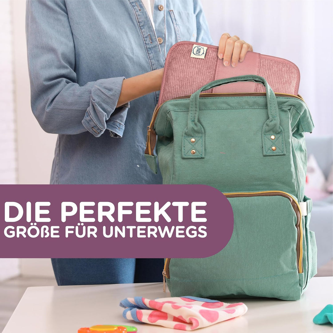 Jubi® Windeltasche mit Wickelunterlage für unterwegs mit extra viel Platz - Kleine Wickeltasche - Co