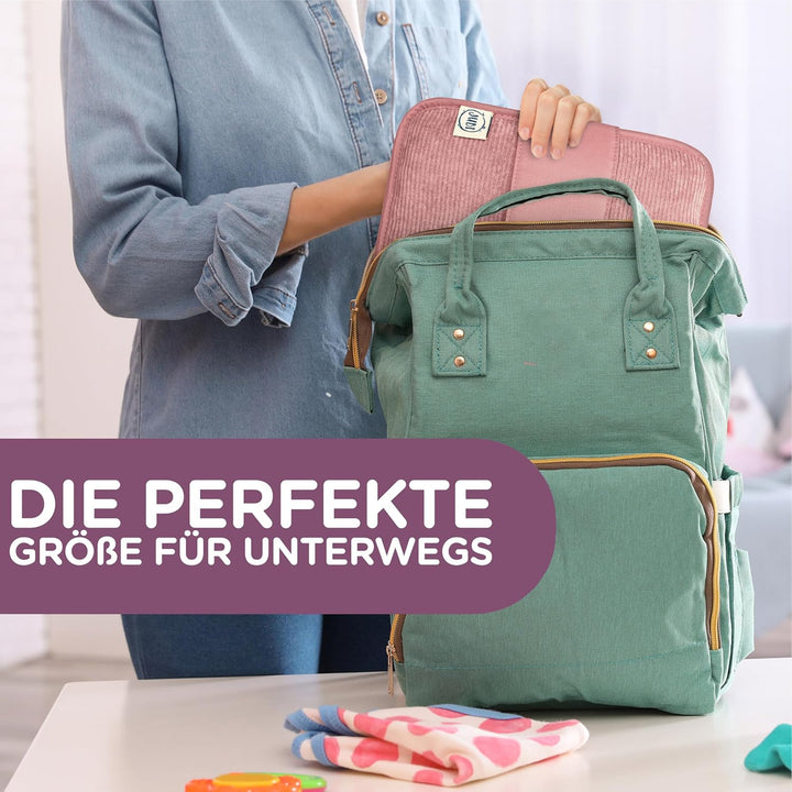 Jubi® Windeltasche mit Wickelunterlage für unterwegs mit extra viel Platz - Kleine Wickeltasche - Co