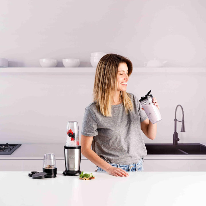 Taurus – Standmixer Shake &amp; Go 800W,2 tragbare Becher à 500ml,150ml Zerkleinerer,Austauschbare Kling