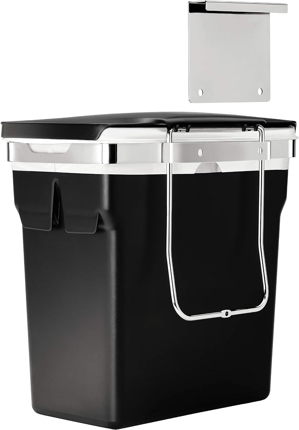 simplehuman CW1643 10 Liter, Schrank Abfalleimer, Hängender Mülleimer mit Deckel Küche Küchenmülleim