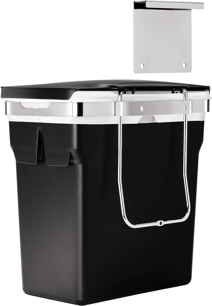 simplehuman CW1643 10 Liter, Schrank Abfalleimer, Hängender Mülleimer mit Deckel Küche Küchenmülleim