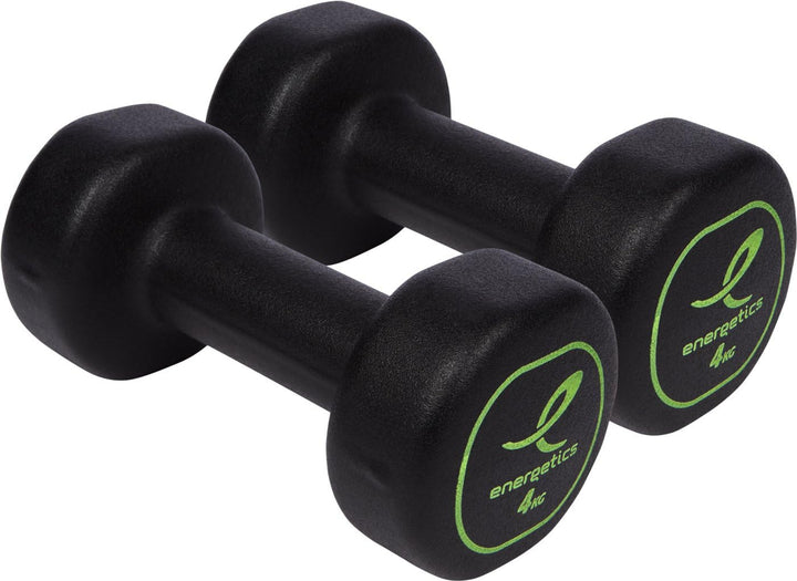 ENERGETICS Unisex – Erwachsene Neoprene Dumb. Pairs Hanteln 2X2,0 Black/Yellow, 2X2,0 Black/Yellow