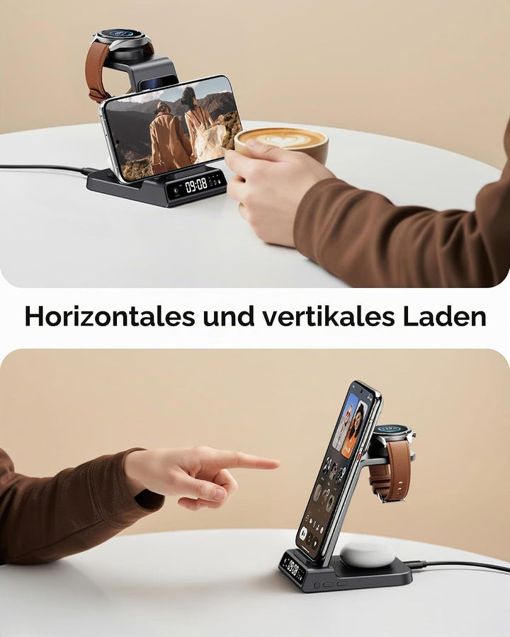 3 in 1 Induktive Ladestation für Huawei Watch, für Pura 80, für Ohrhörer