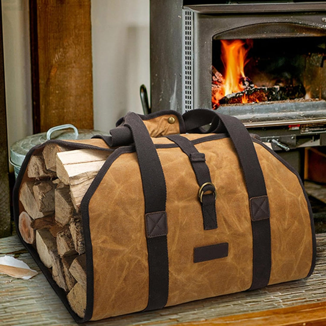 Kindling Basket, Log Carrier, Heavy Duty Firewood Log Carrier, Water Resistant Firewood Storage Bag,