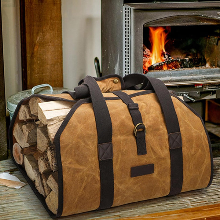 Kindling Basket, Log Carrier, Heavy Duty Firewood Log Carrier, Water Resistant Firewood Storage Bag,