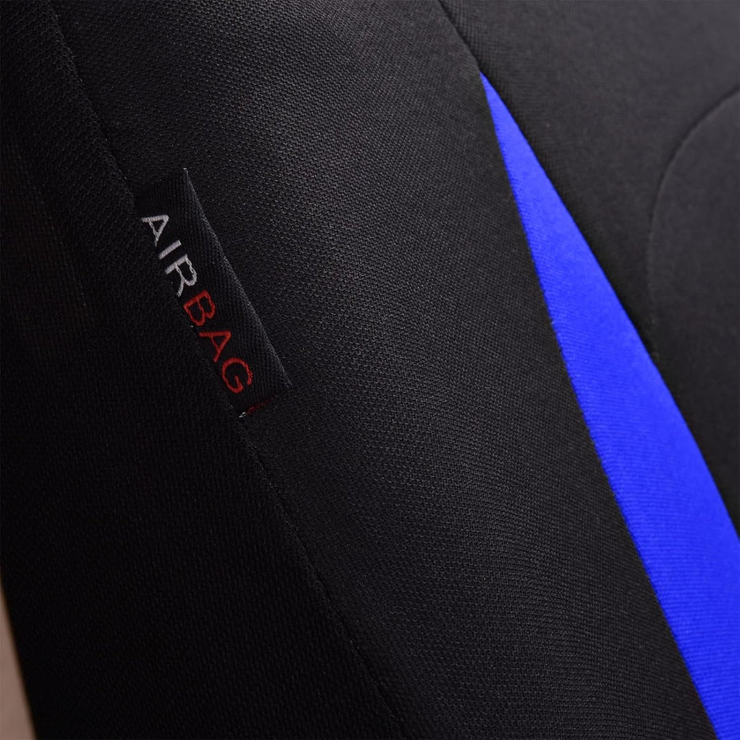 Flying Banner Sitzbezüge Auto Universal Set (Vollständige Reihe, Blau und Schwarz)