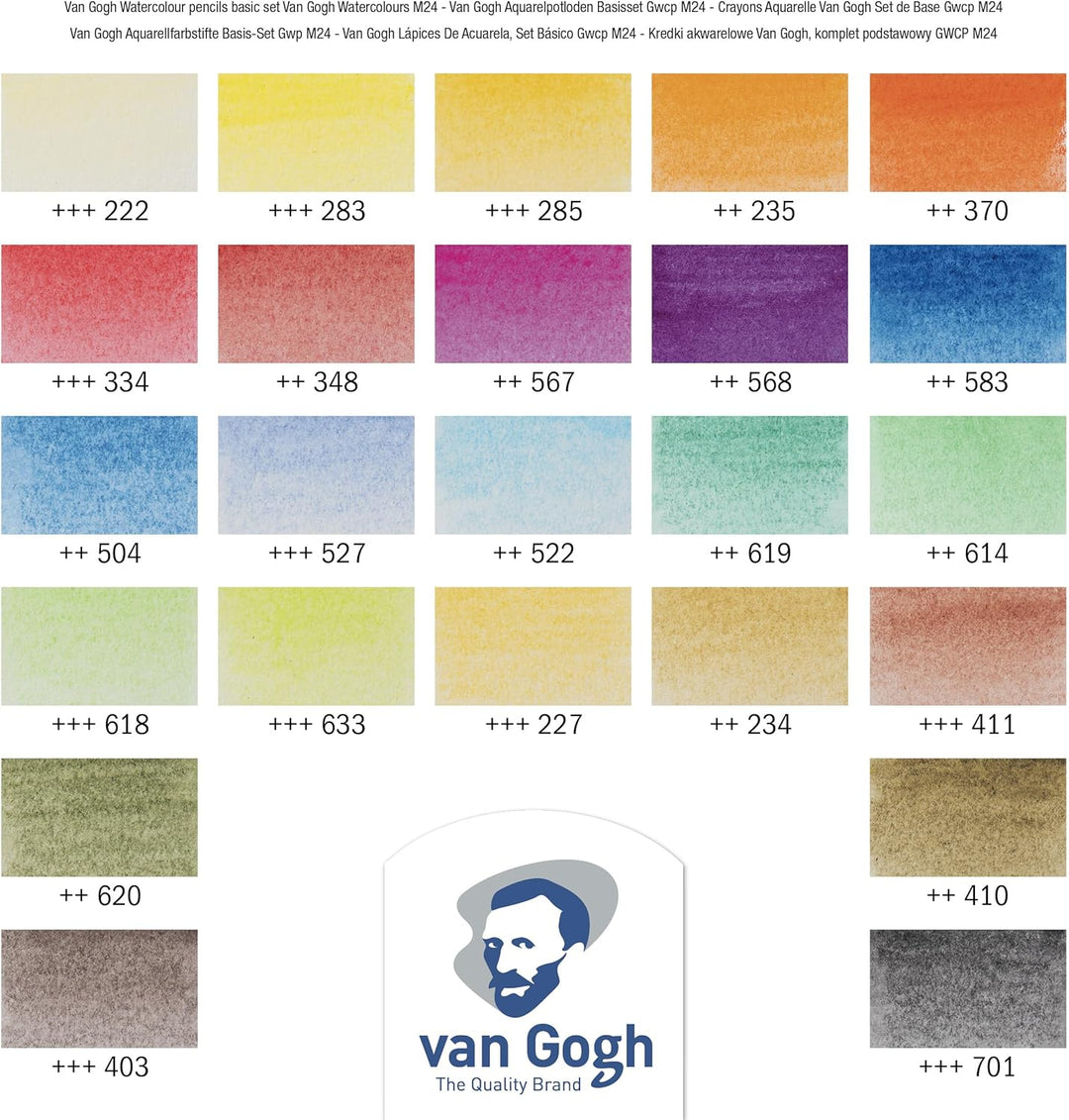 24 Farben Sesetto Van Gogh Aquarellstift (Metall verkleidet) (Japan Import/Das Paket und das Handbuc