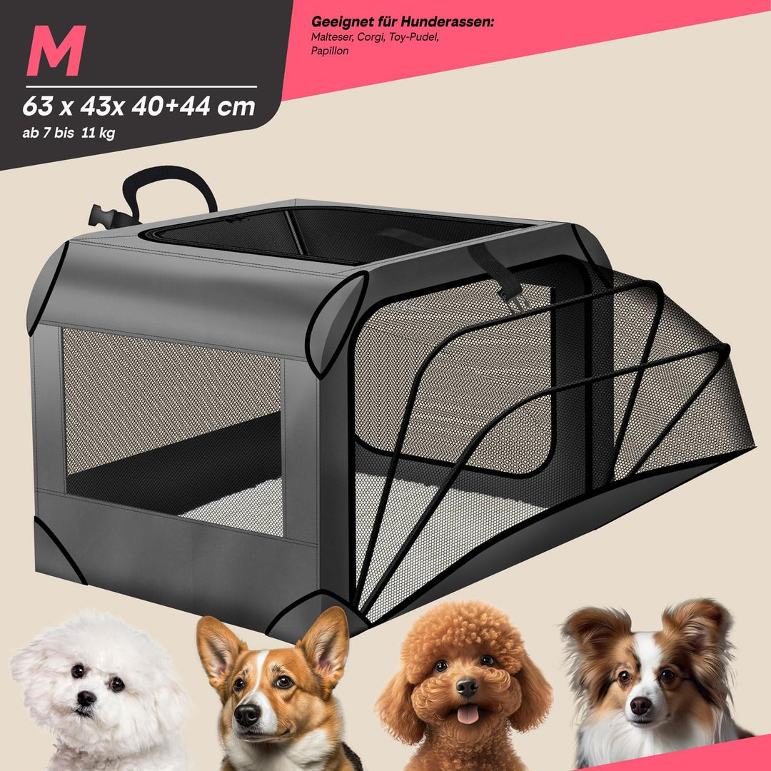 Hunde-Transportbox Tier Hundebox Transporttasche faltbar Hundetasche Haustier-Transport Atmungsaktiv
