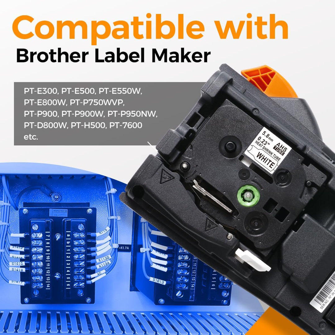 3x Upwinning Hse-211 HSE211 Schrumpfschlauch 5.8mm Kompatible mit Brother Schrumpfschlauch HSe-211 5