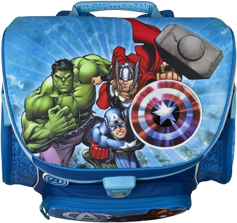 Familando Avengers Schulranzen-Set 17tlg Scooli Campus Fit mit Sporttasche Federmappe gefüllt Schult