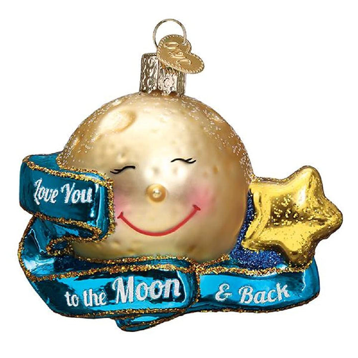 Old World Christmas Ornaments Love You to The Moon &amp; Back Glasornamente für Weihnachtsbaum