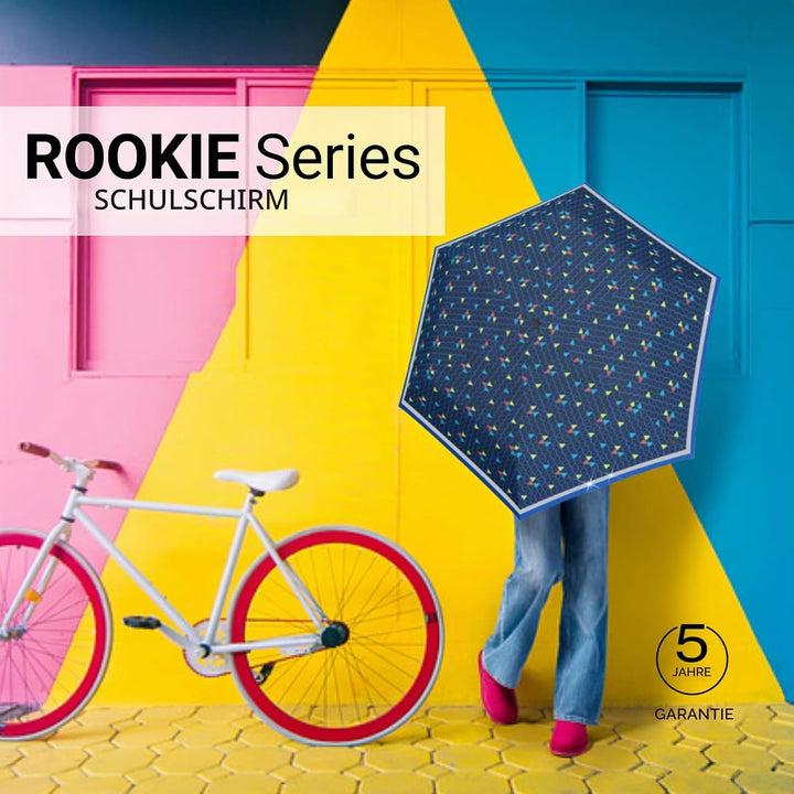 Knirps Rookie manual Kinder Regenschirm triple blue, 90 cm, Triple Blue