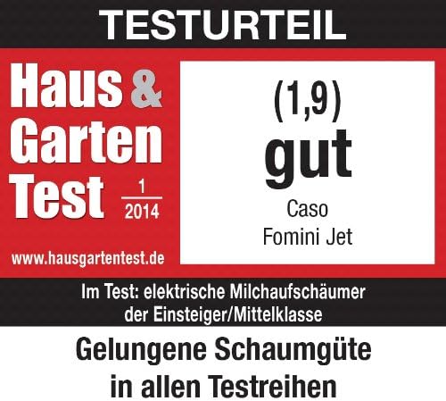 Caso Fomini Jet - Design Milchaufschäumer, für cremigen Milchschaum kalt und heiss, ideal für Latte