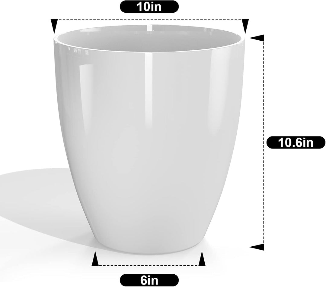 QCQHDU Blumentöpfe Set mit 2 Stück, Ø 25 x H 28cm Blumentopf für Innen- und Aussenpflanzen mit Entwä