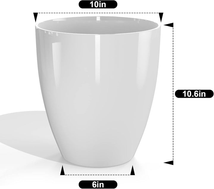 QCQHDU Blumentöpfe Set mit 2 Stück, Ø 25 x H 28cm Blumentopf für Innen- und Aussenpflanzen mit Entwä