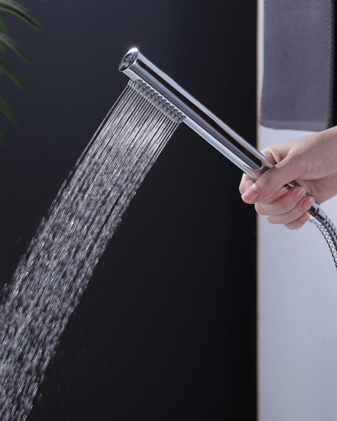 Handbrause für Badezimmer, Moderne Duschkopf aus Kupfer G1/2 Duschbrause, Wassersparend Rund Hand Br