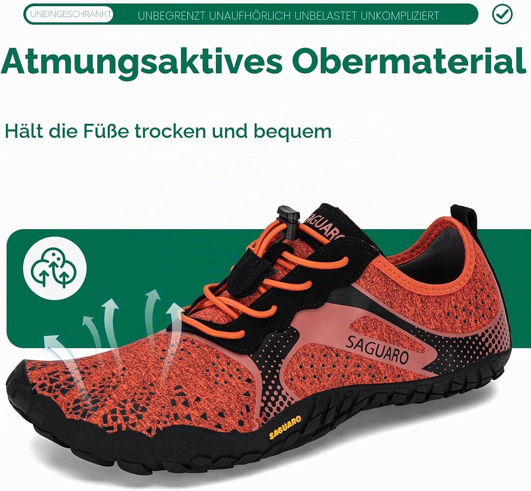 SAGUARO Herren Barfussschuhe Leicht Damen Traillaufschuhe rutschfeste Minimalistische Unisex Atmungs