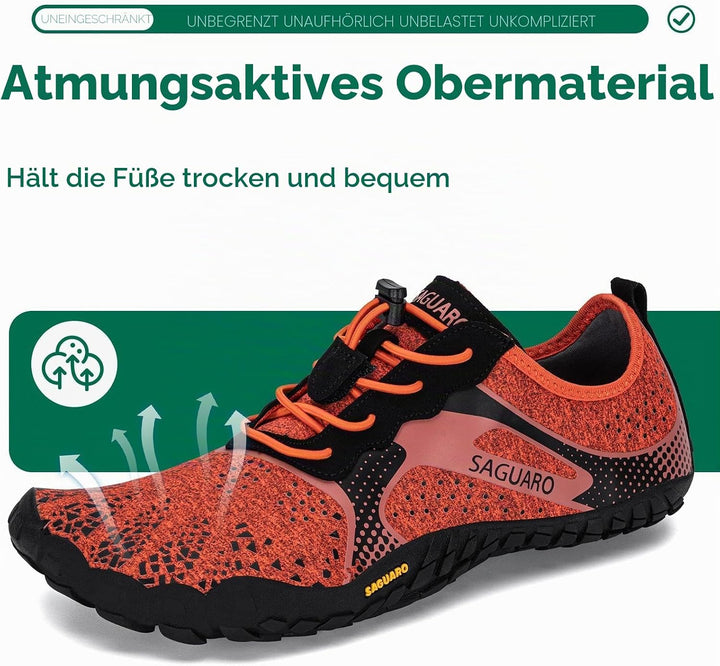 SAGUARO Herren Barfussschuhe Leicht Damen Traillaufschuhe rutschfeste Minimalistische Unisex Atmungs