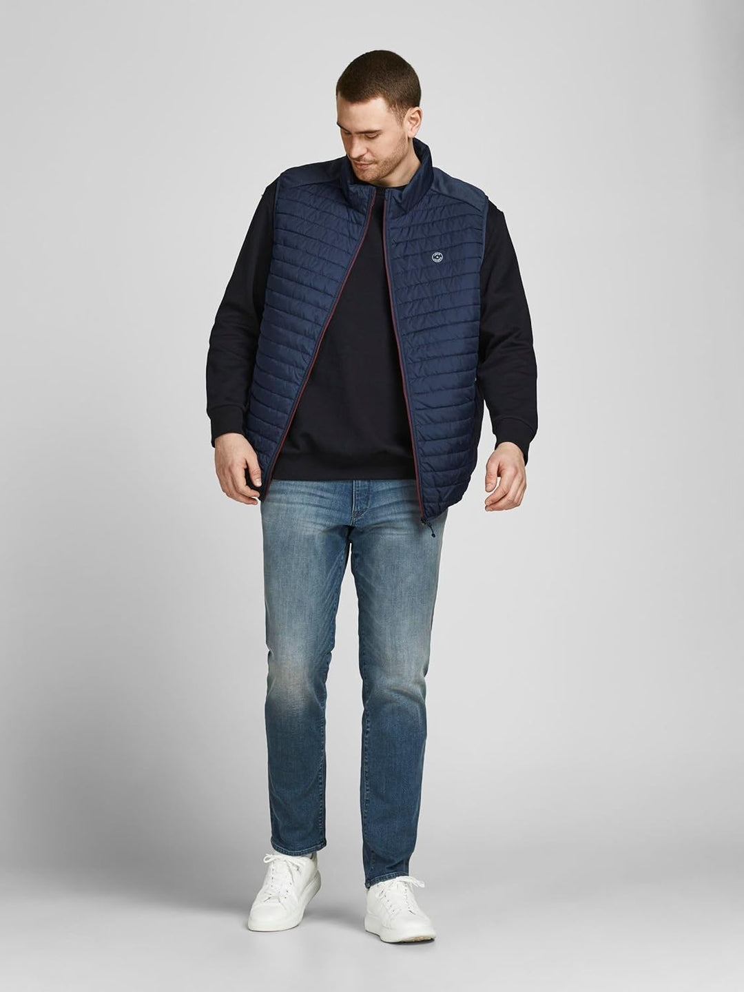 JACK & JONES male Steppweste Steppweste L Navy Blazer, L Navy Blazer