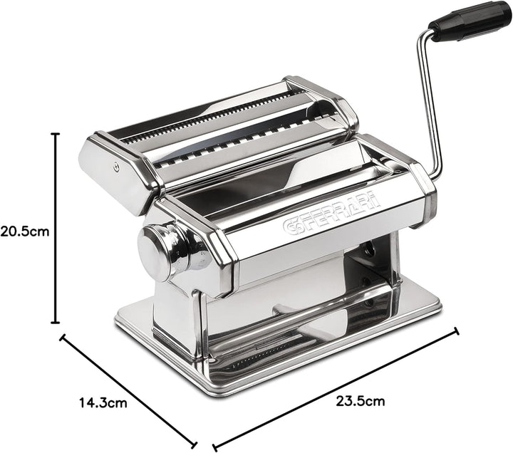 G3 Ferrari G20124 Sfoglio Easy Nudelmaschine, Edelstahl, Rollen 18 cm aus Aluminium