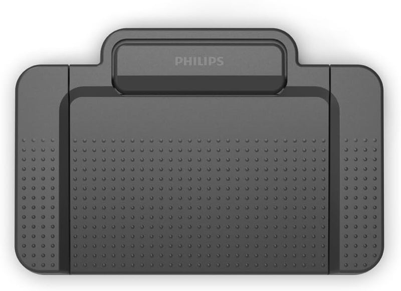 Philips ACC2310 USB-Fussschalter, 3 Pedal-Design Rücklauf, Vorlauf, Wiedergabe, Plug und Play, ohne