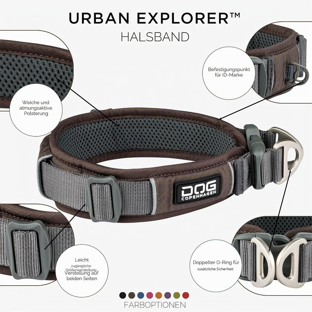 DOG Copenhagen Hundehalsband V2 Urban Explorer Collar Mocca Grösse XS XS Mocca | Braun (Version 2020