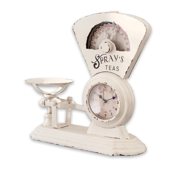 Loberon Uhr Balances, nostalgisches Design, von Einer Alten Waage inspiriert, Vintage-Look, Zeitmess