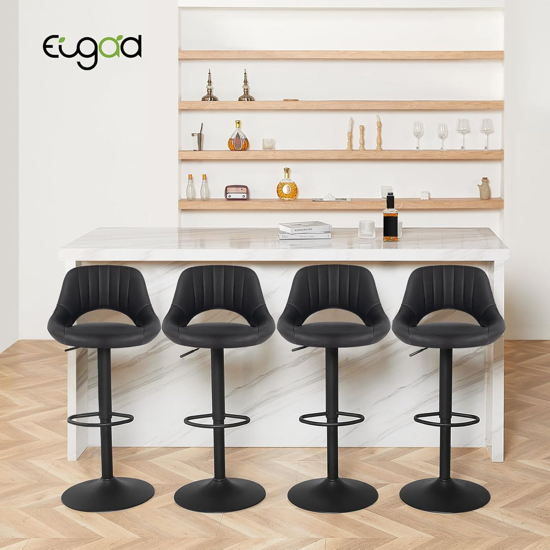 EUGAD 0666BY-2 2X Barhocker Designer Hocker Tresenhocker Bistrohocker 360° drehbar stufenlos höhenve