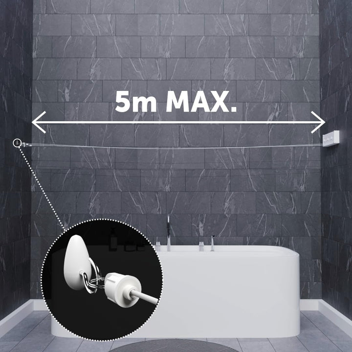 Cuncial Tz Retractable Wäscheleine mit 3 Fäden, Wäscheleine